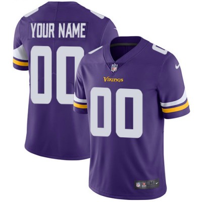 Nike Minnesota Vikings Customized Purple Team Color Stitched Vapor Untouchable Limited Men's NFL Jersey